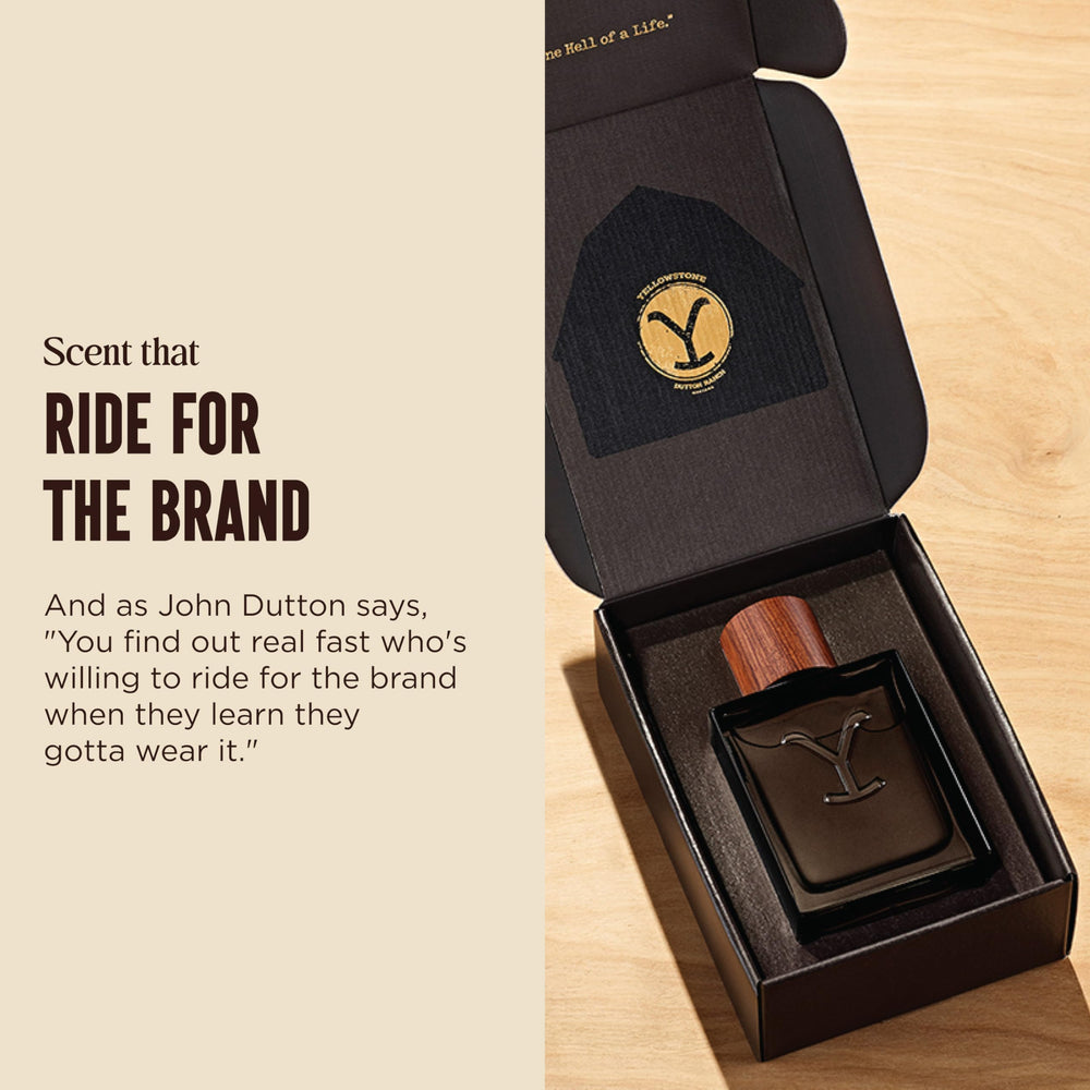 Tru Fragrance Beauty Yellowstone Ride Reserve bottle with swirling scent cues