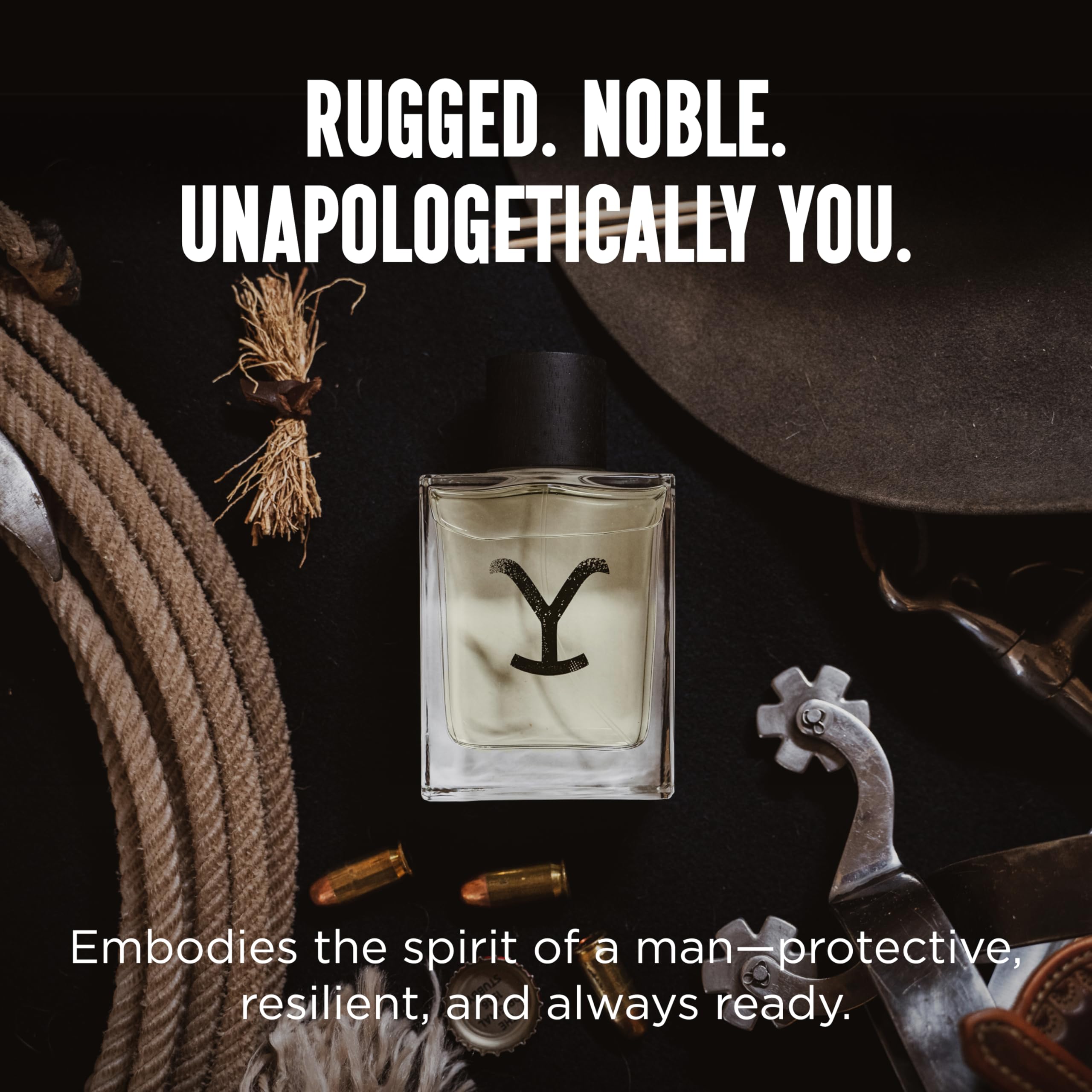 Yellowstone Original bottle on wooden desk evokes rugged outdoor lifestyle.
