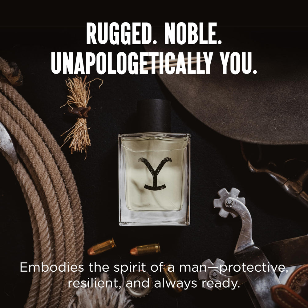 Yellowstone Original bottle on wooden desk evokes rugged outdoor lifestyle.