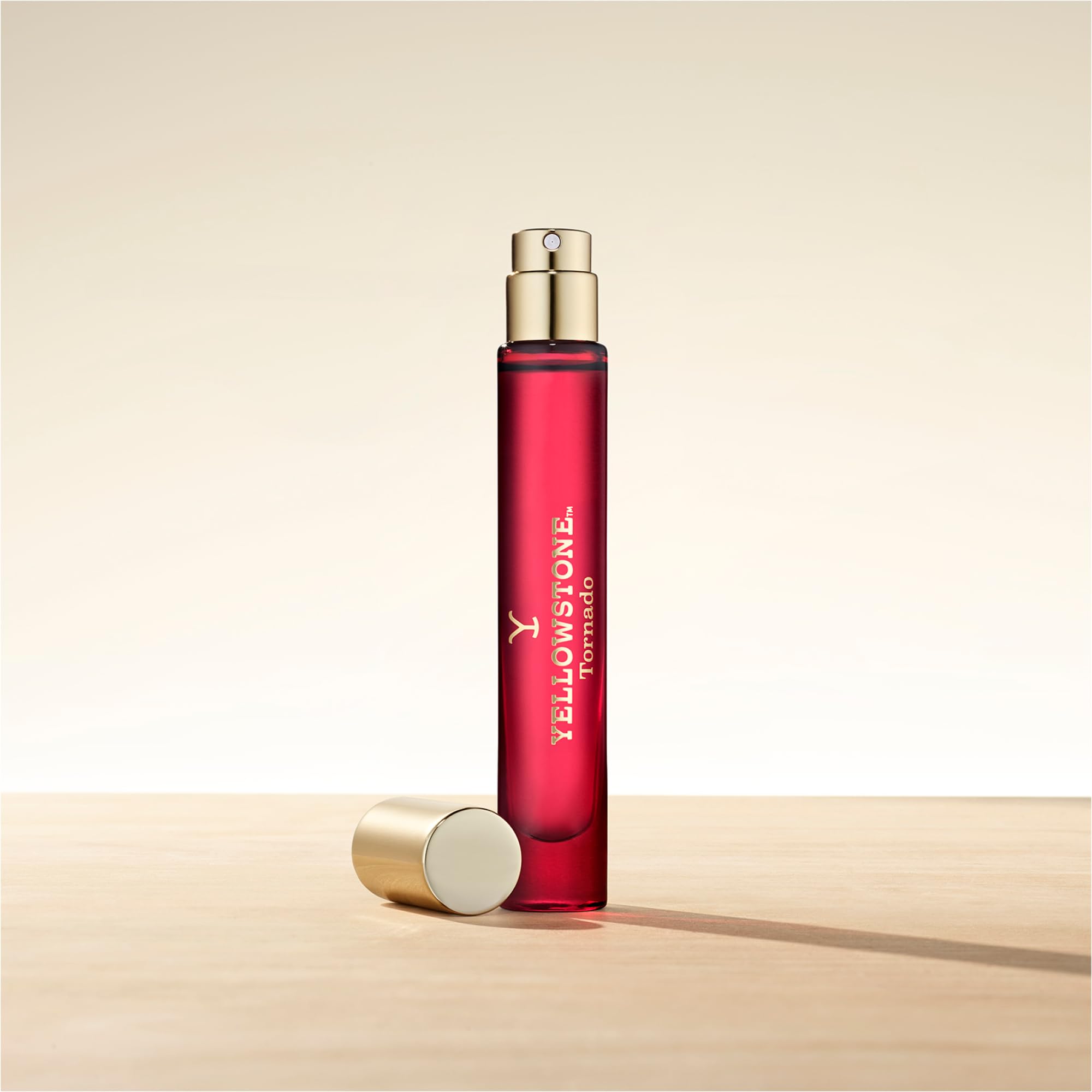 Tru Fragrance Beauty Yellowstone Tornado packaging box showcases travel-ready design.