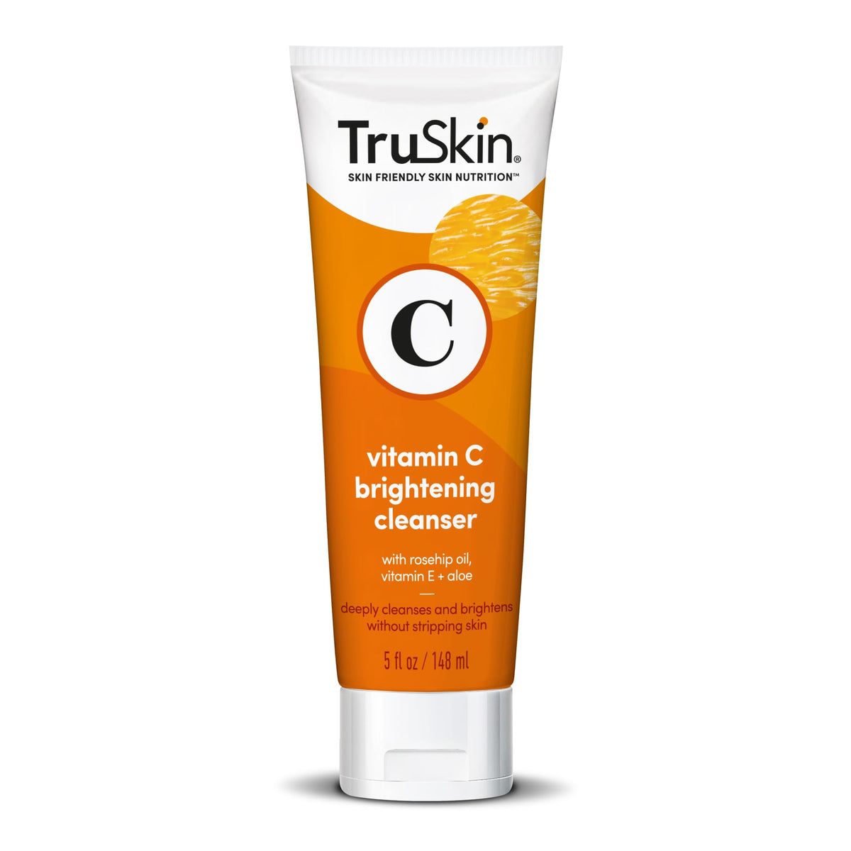 TruSkin Vitamin C Cleanser bottle on shelf for daily cleansing and radiance