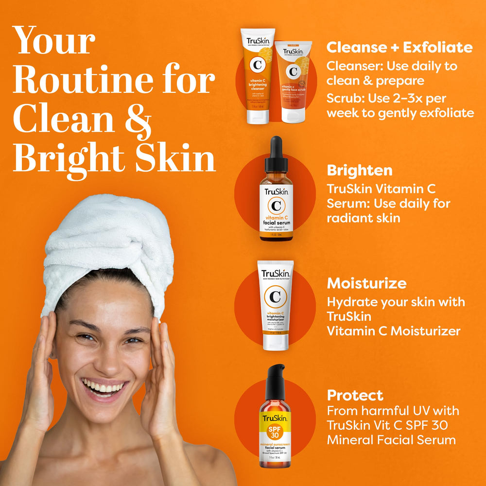 TruSkin Vitamin C Cleanser MSM actives illustration references active delivery