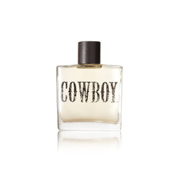 Tru Western Cowboy Cologne flask-inspired packaging reinforces classic western aesthetic.