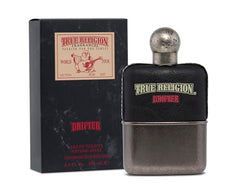 True Religion Drifter bottle side shows sleek design ideal for travel and daily wear.