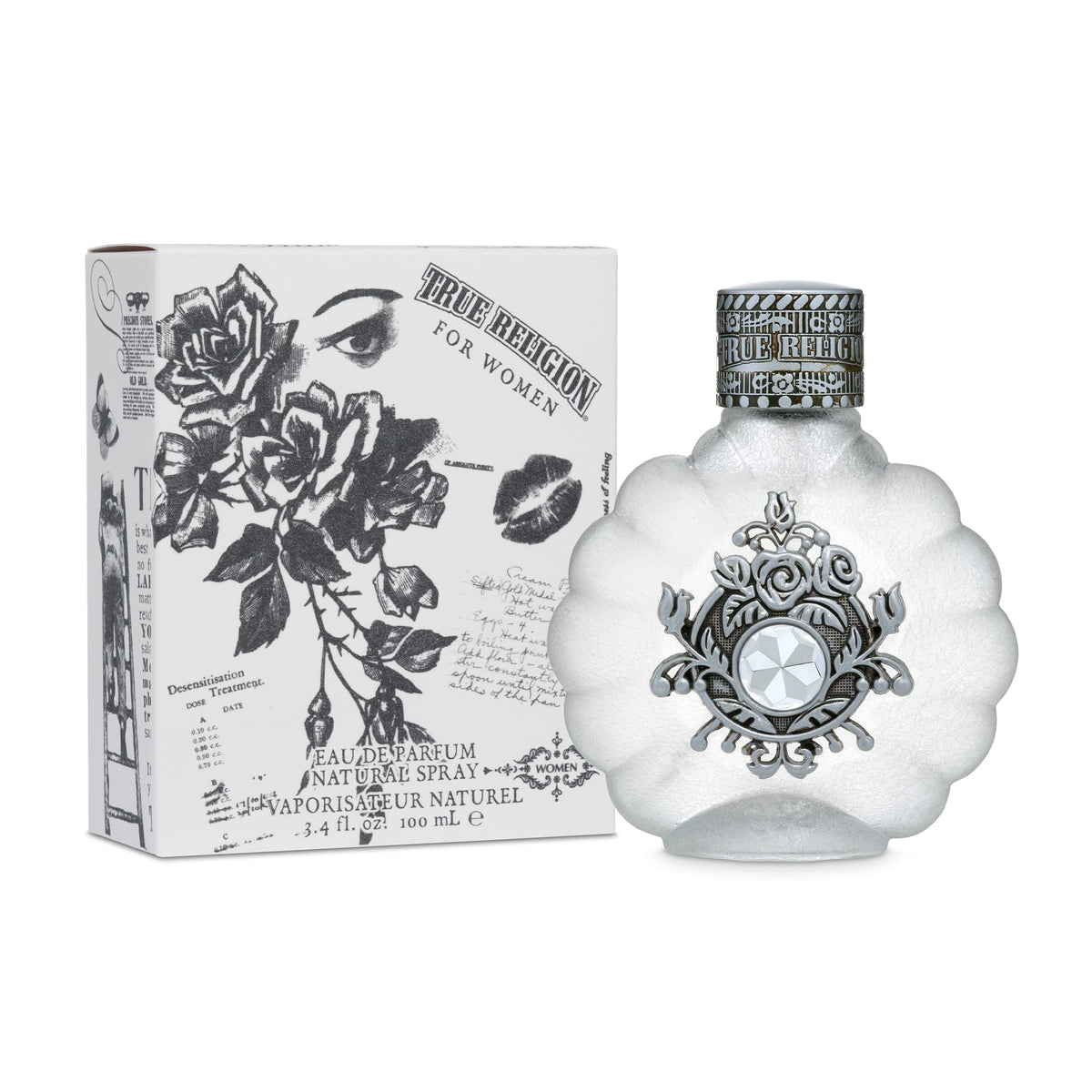 True Religion Eau De Parfum bottle front view for everyday wear.