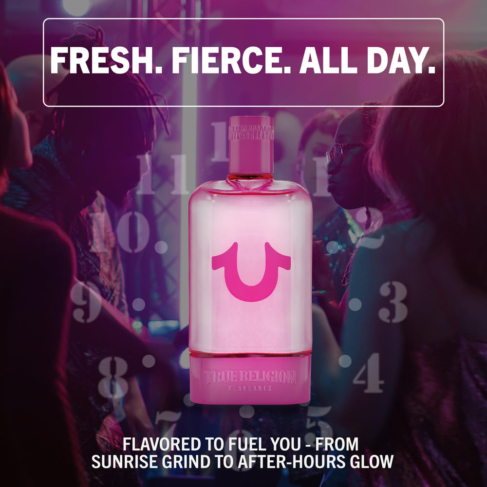 True Religion Fragrance for Women atomizer spray delivering a subtle daily mist.