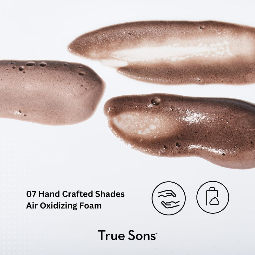 True Sons beard dye use showing versatile multi-area coloring.