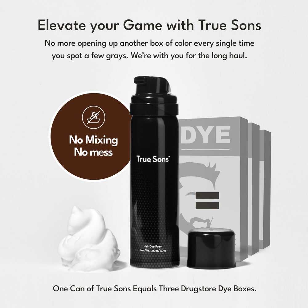 True Sons protective gloves for clean, mess-free dyeing.
