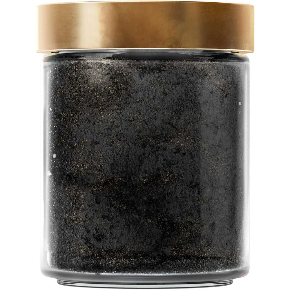 Truly 24K Gold Black Soap application in hand with smooth lather for daily skincare