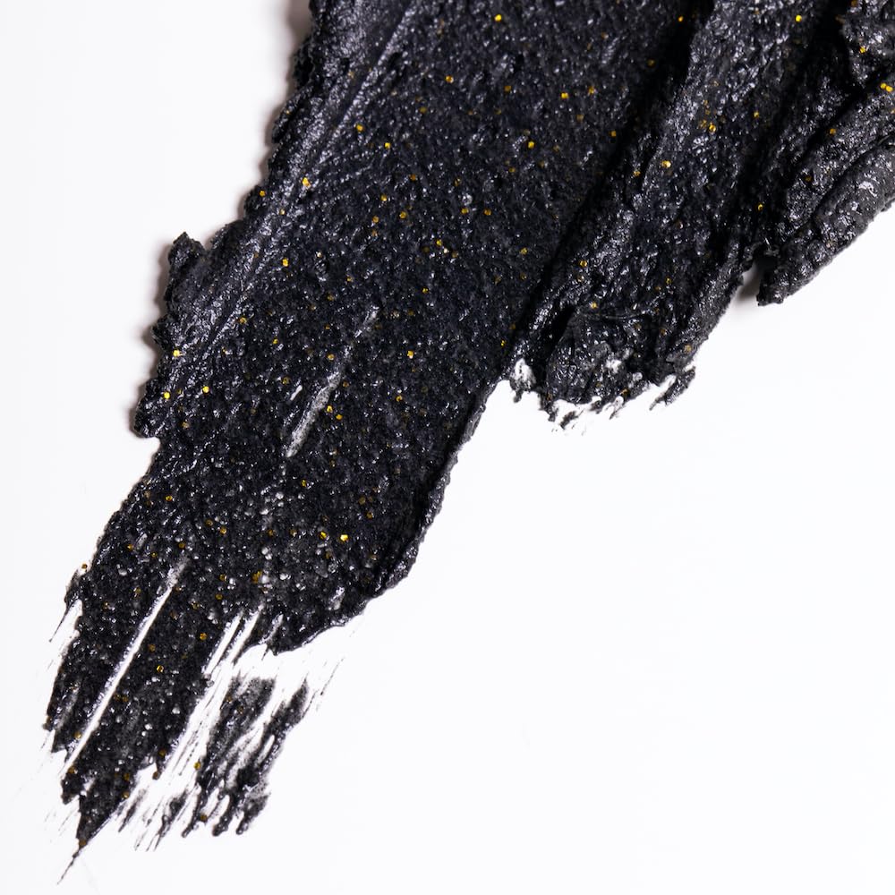 Truly 24K Gold Black Soap turmeric root hinting natural brightening cues and aroma