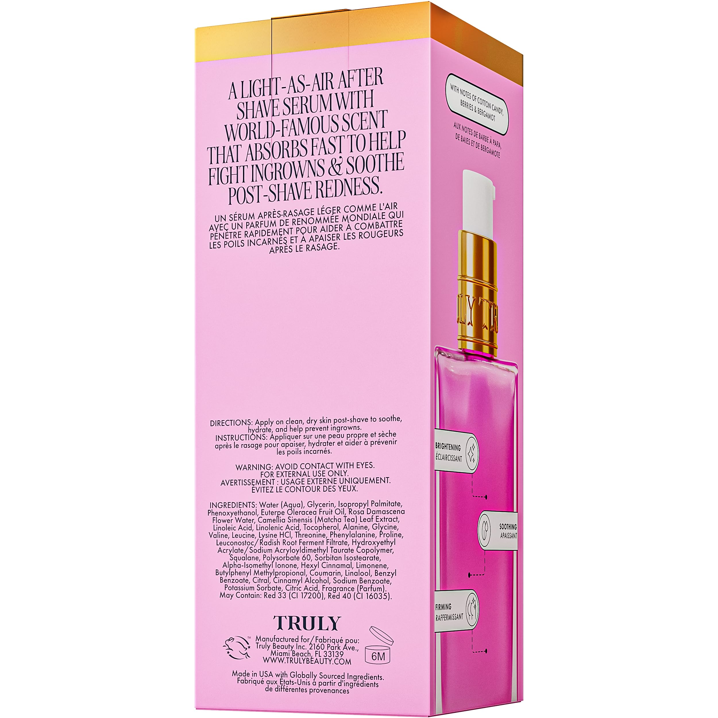 Truly Beauty Unicorn Fruit After Shave Serum scent-unicorn-fruit captures cotton candy aroma.