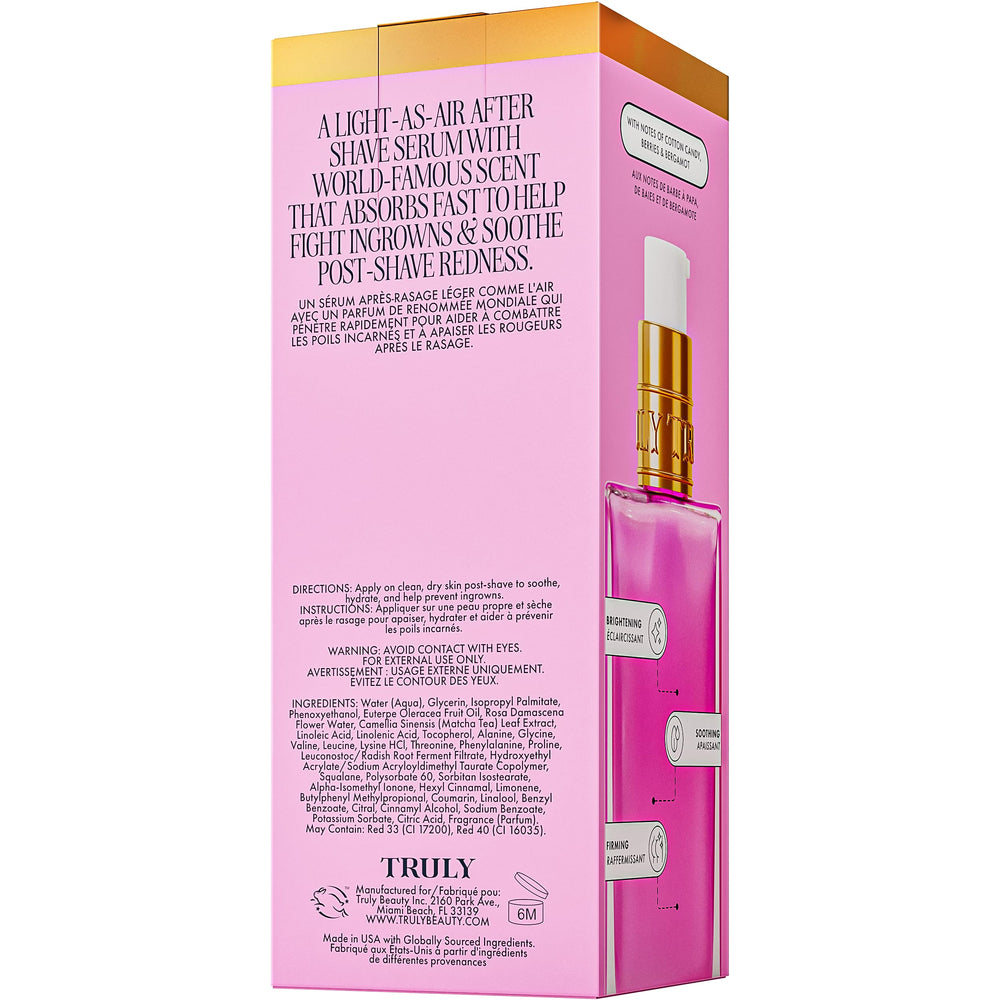 Truly Beauty Unicorn Fruit After Shave Serum scent-unicorn-fruit captures cotton candy aroma.
