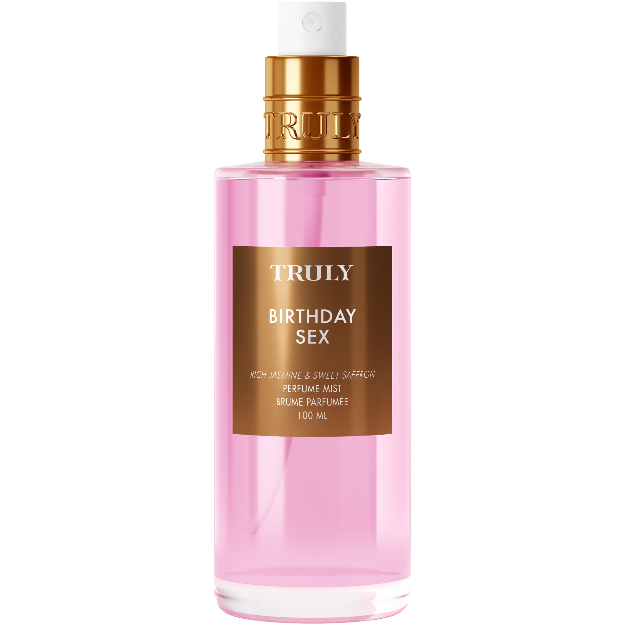 Truly Birthday Sex Perfume Mist floral-note closeup highlights jasmine and saffron.