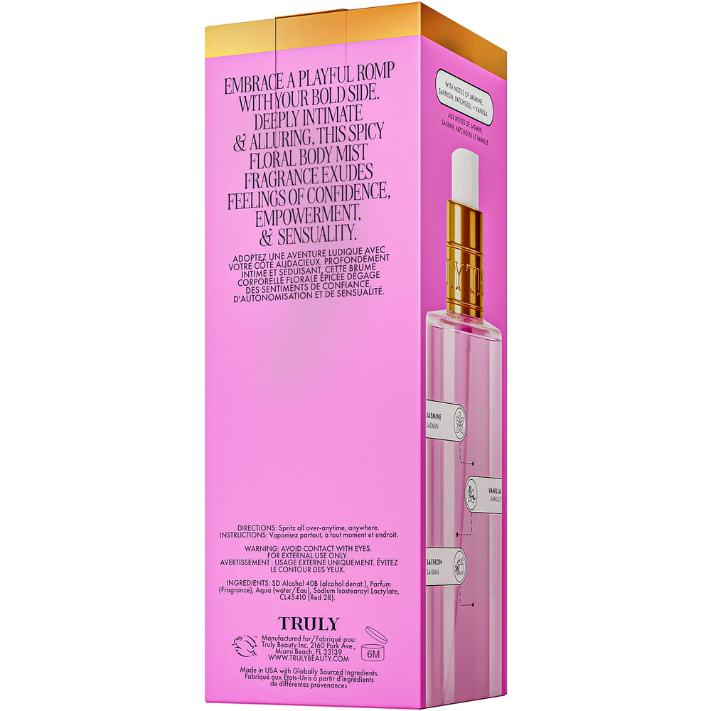 Truly Birthday Sex Perfume Mist vanity shot suggests everyday flirtatious ritual.