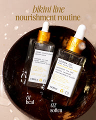 Truly Cooka Concentrate lavender and tea tree ingredients illustration for calming skin.
