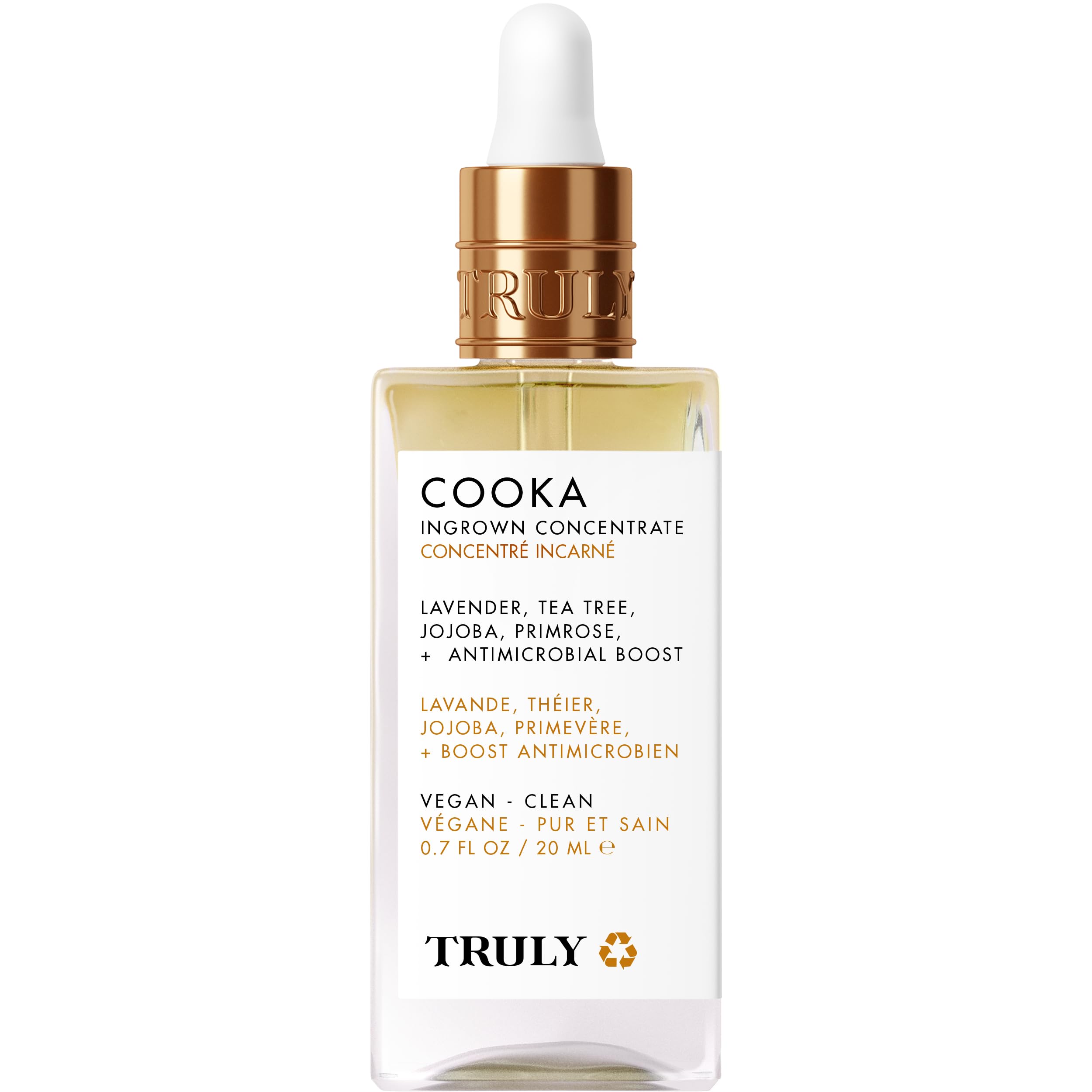 Truly Cooka Concentrate texture closeup showing smooth finish on skin.