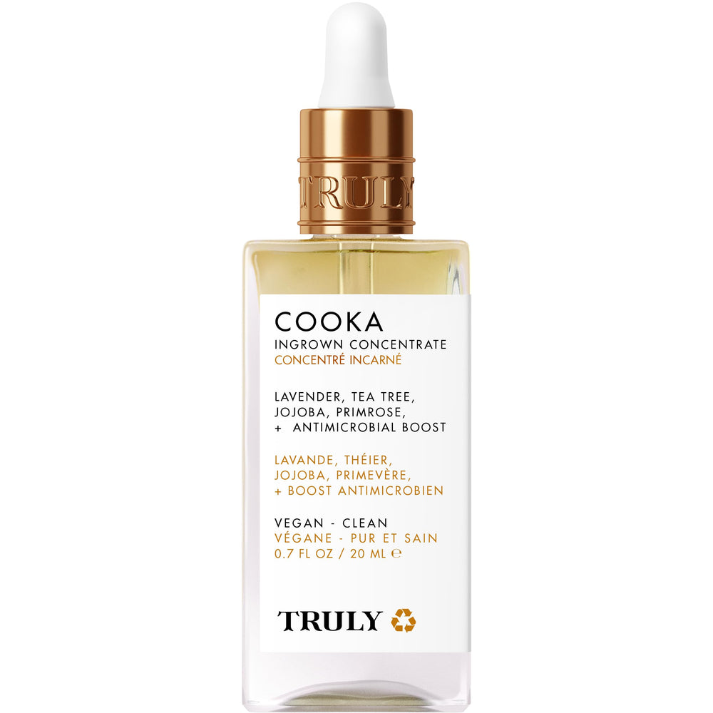 Truly Cooka Concentrate texture closeup showing smooth finish on skin.