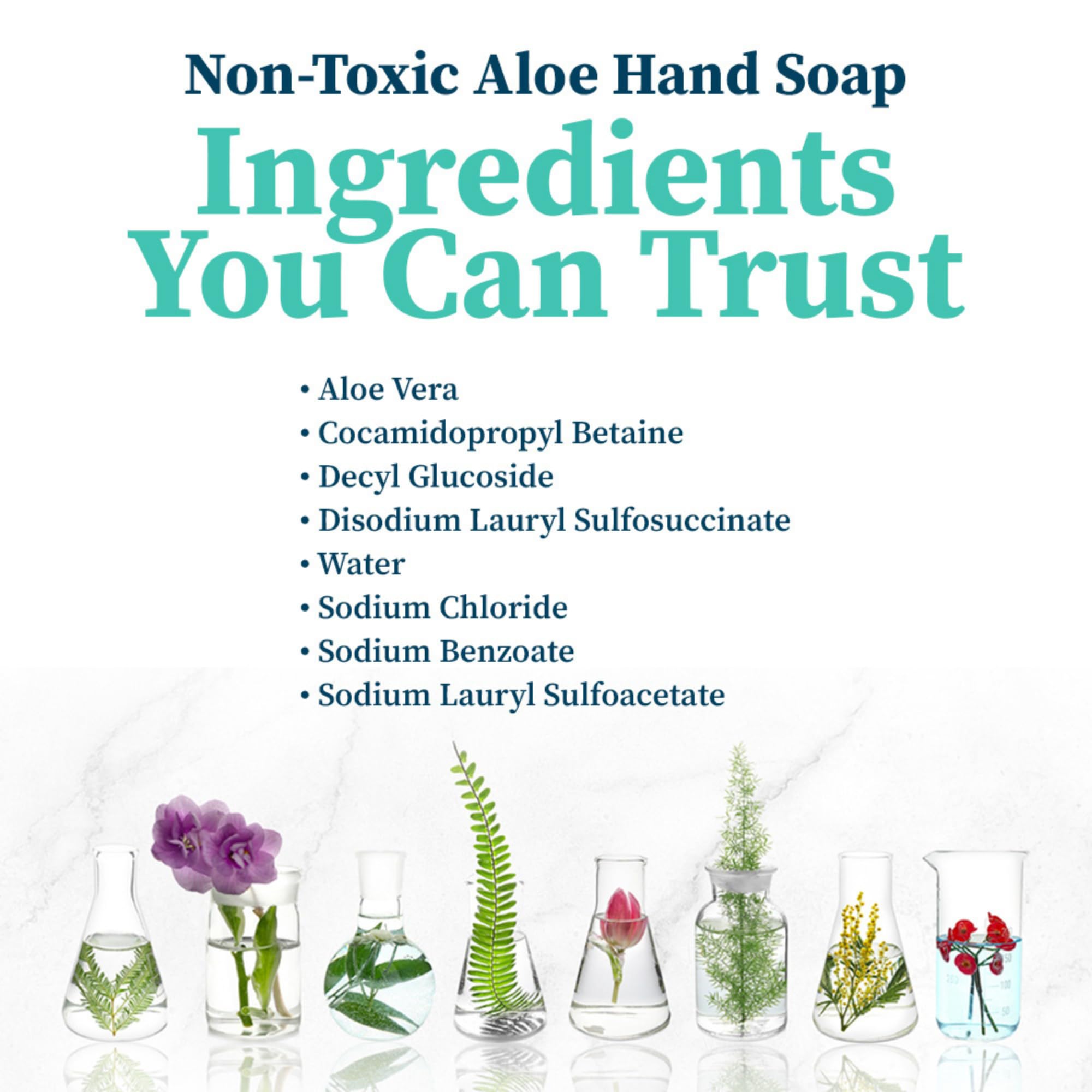 Truly Free Aloe Unscented Hand Soap on bathroom sink for gentle cleansing