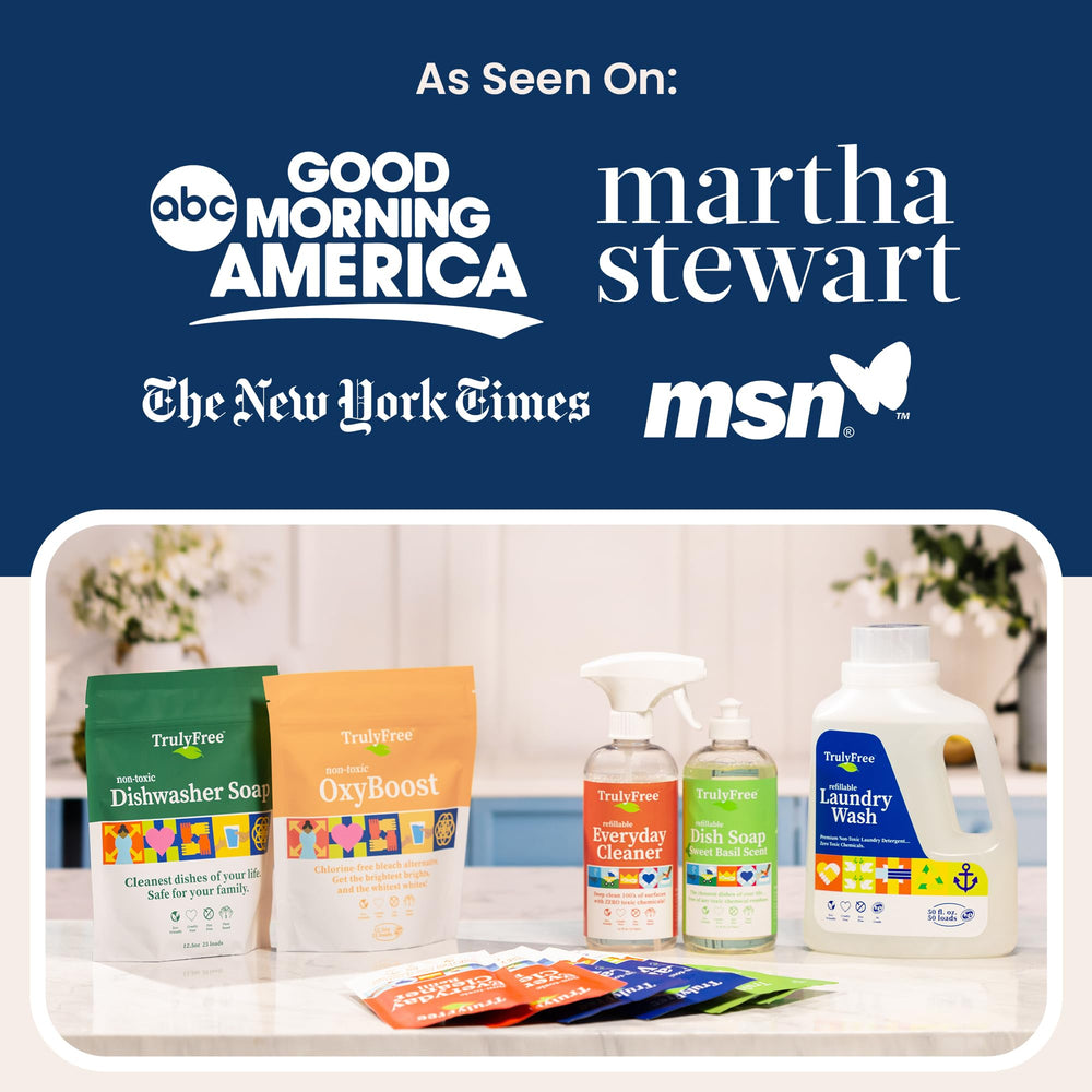 Truly Free Aloe Unscented Hand Soap USA-made label emphasizing social impact