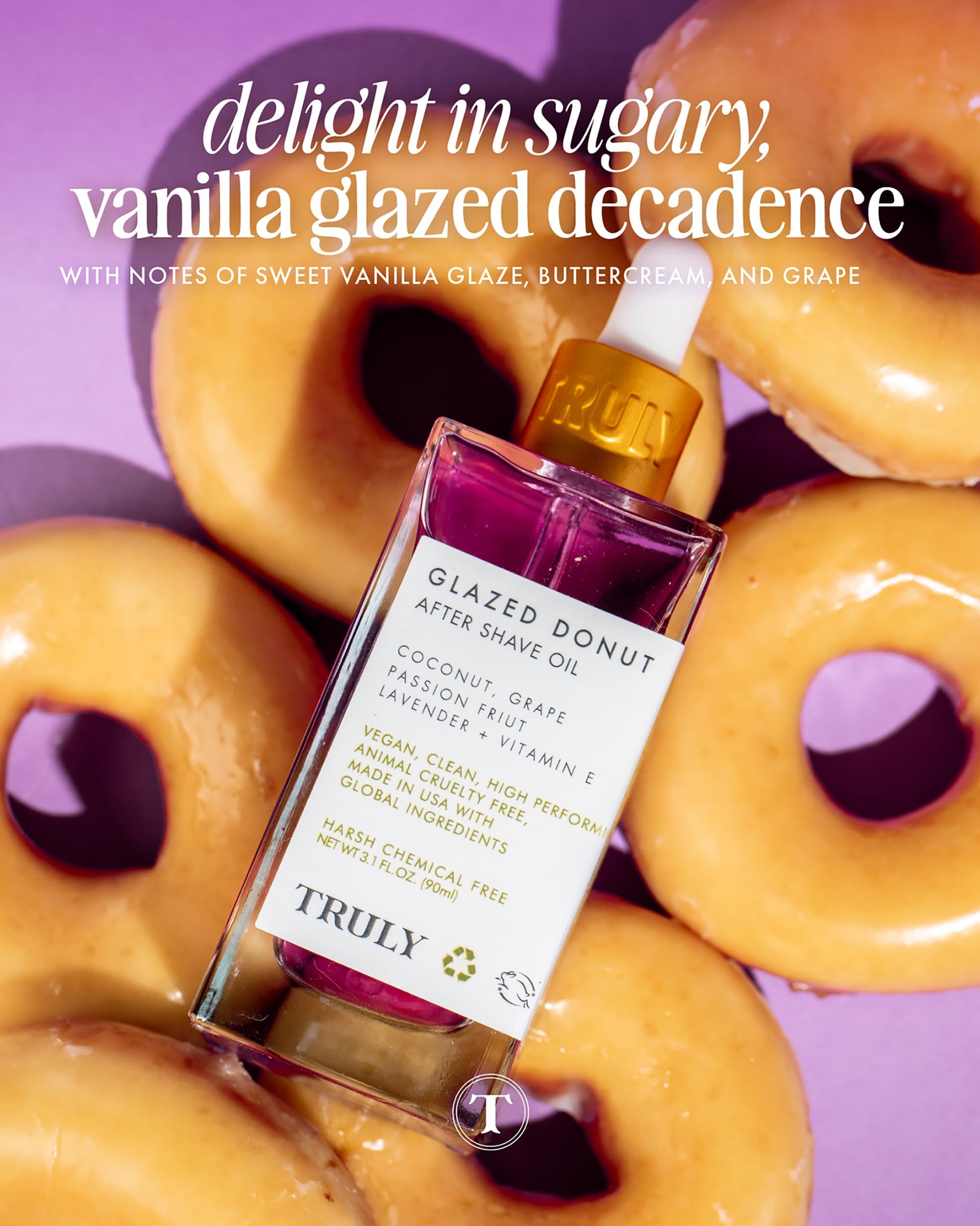 Truly Glazed Donut After Shave Oil daily-use scene in bathroom setting