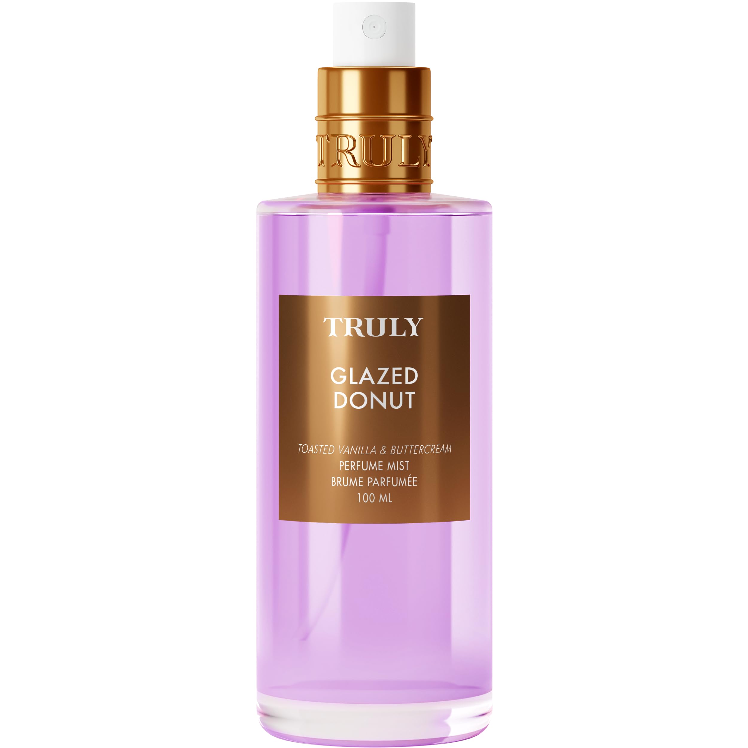Truly Glazed Donut packaging box highlights easy to store summer essential fragrance.