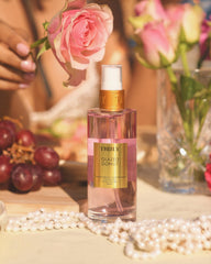 Truly Glazed Donut spray mist bottle highlights long lasting gourmand aroma for all day wear.