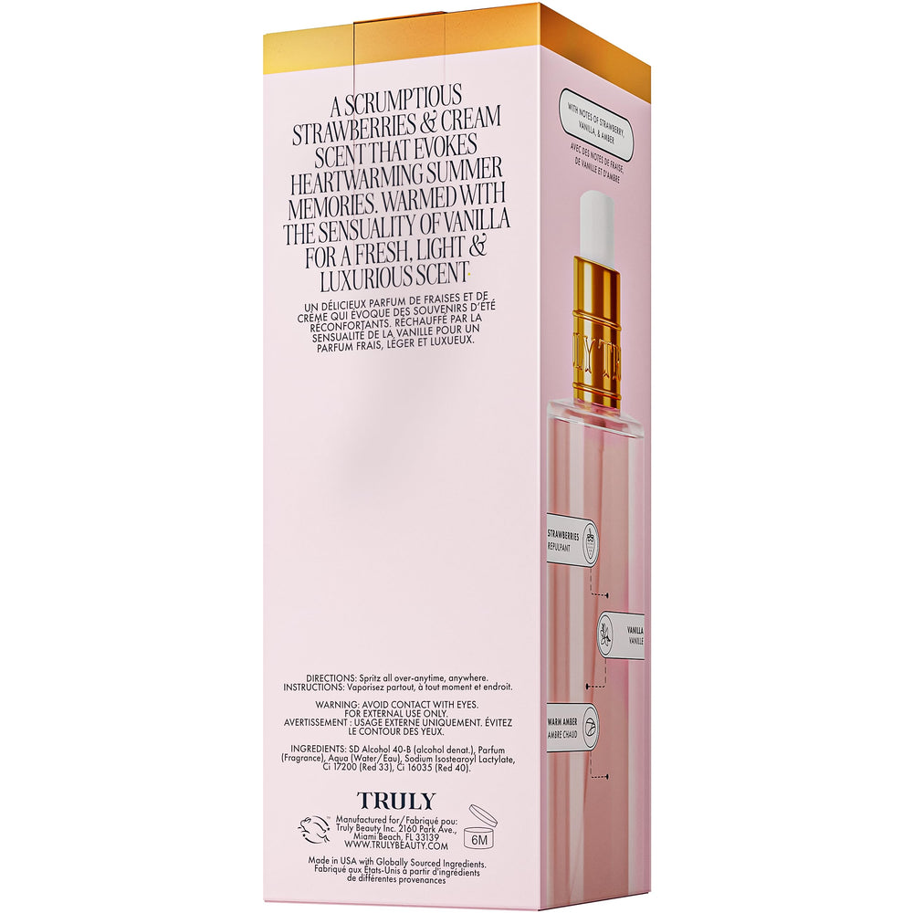Truly Soft Serve Perfume Mist lifestyle shot suggests sunlit moments and nostalgic memories.
