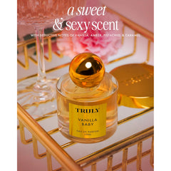 Truly Vanilla Baby pistachio note closeup adds subtle nuttiness for everyday elegance.