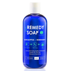 Truremedy Naturals eucalyptus-rosemary bottle for soothing cleansing and aromatherapy benefits.