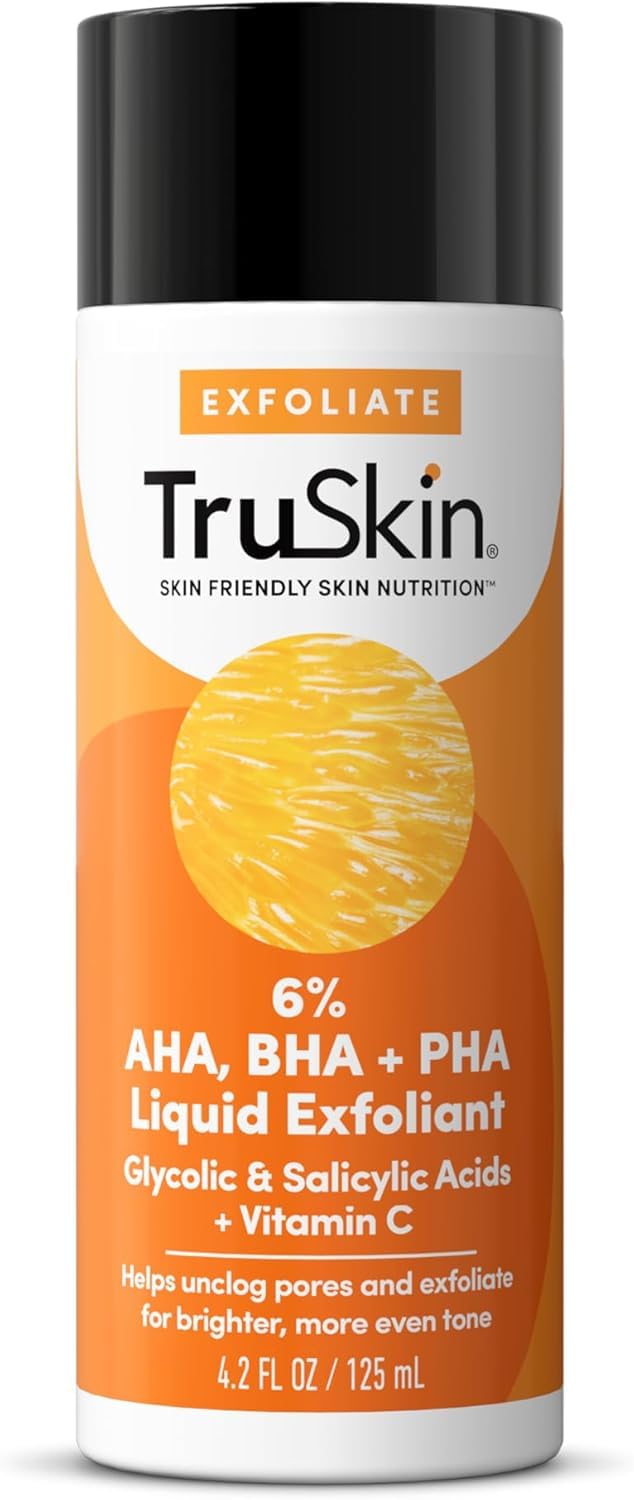 TruSkin BHA liquid exfoliant bottle for gentle skin refinement.