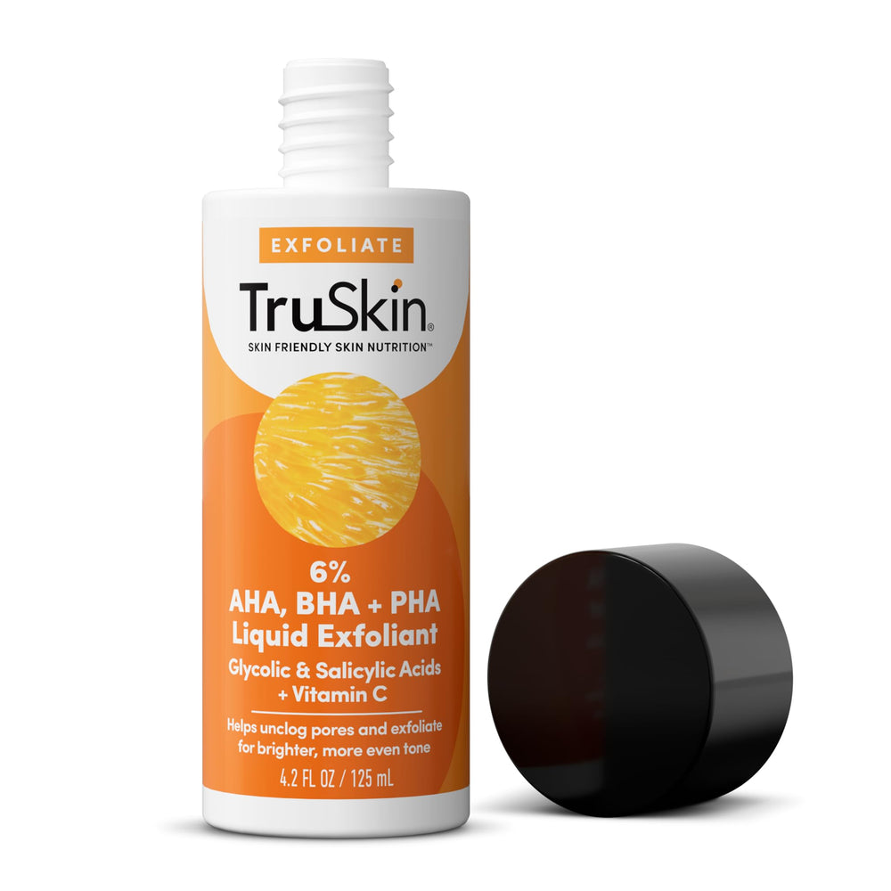 TruSkin BHA bottle packaging reinforces clinical-quality skincare.