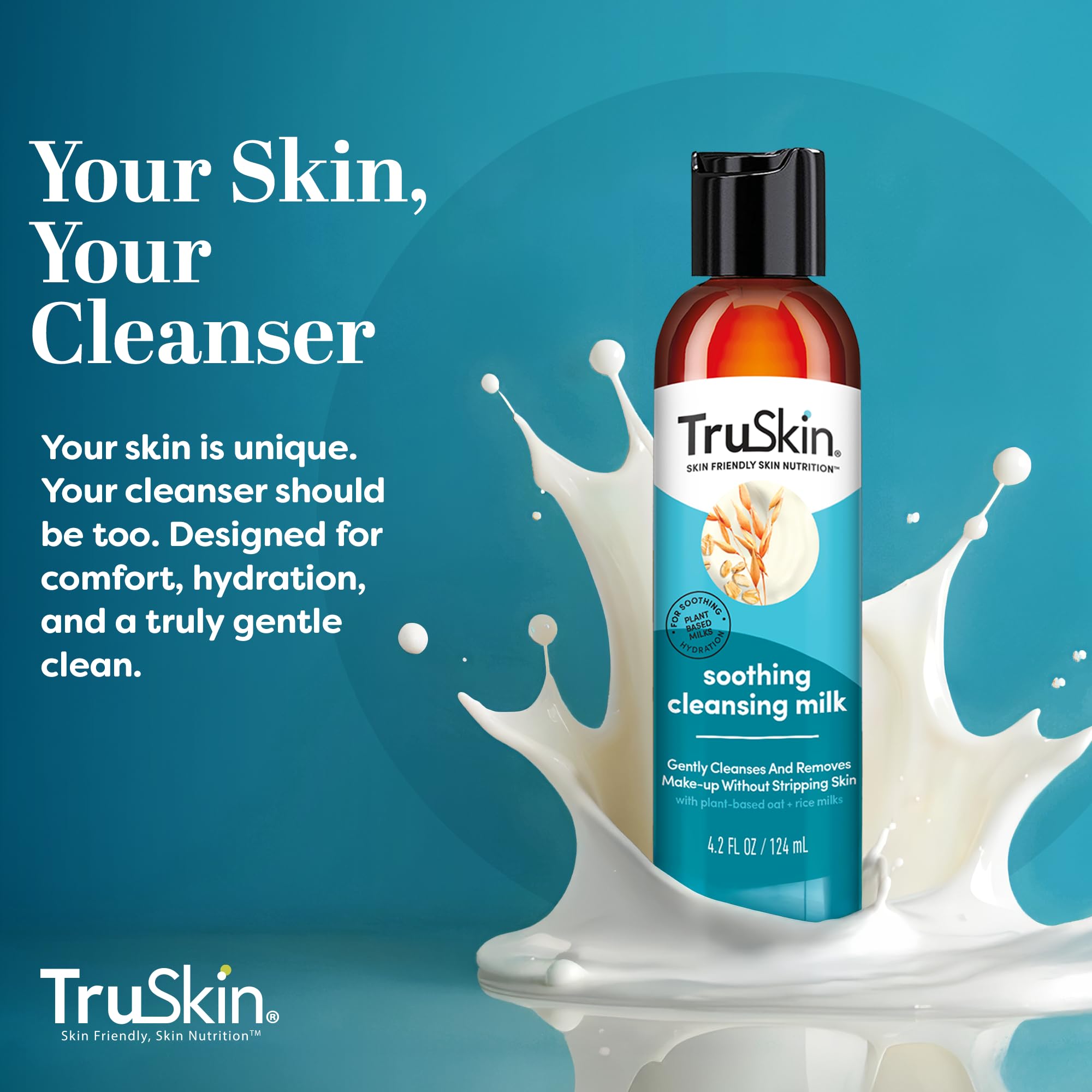 TruSkin Fragrance-Free Cleanser bottle, ideal for fragrance-sensitive routines and calm skin.