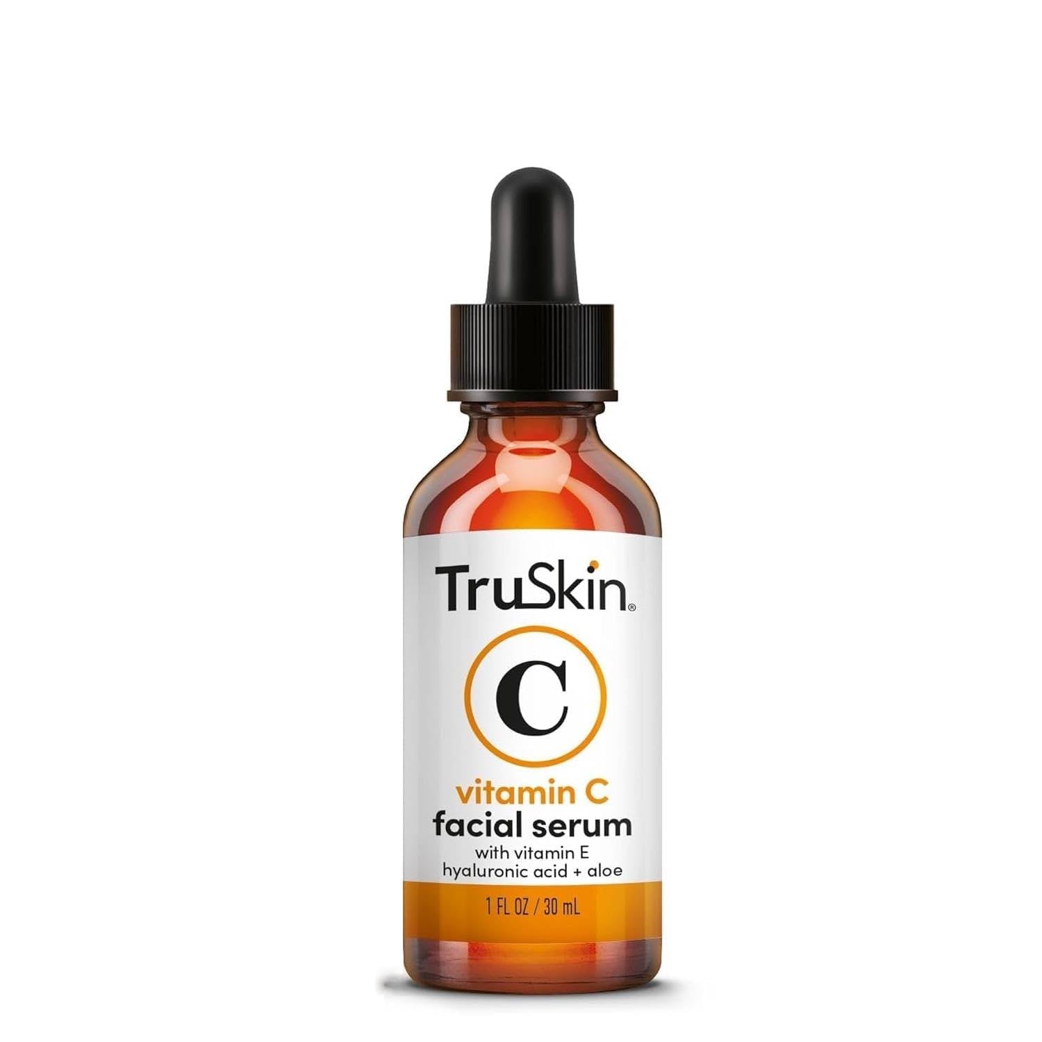 TruSkin Naturals Vitamin C Serum glow after application shows improved radiance.