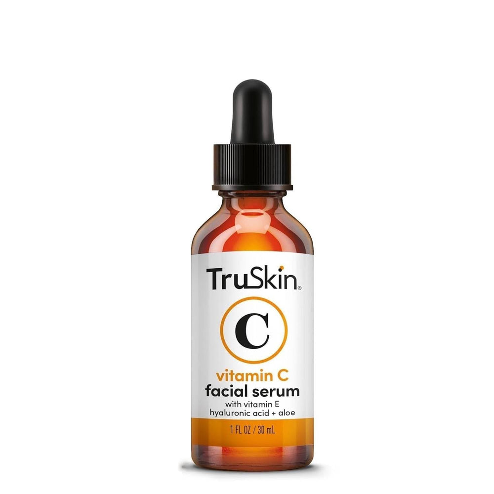 TruSkin Naturals Vitamin C Serum glow after application shows improved radiance.