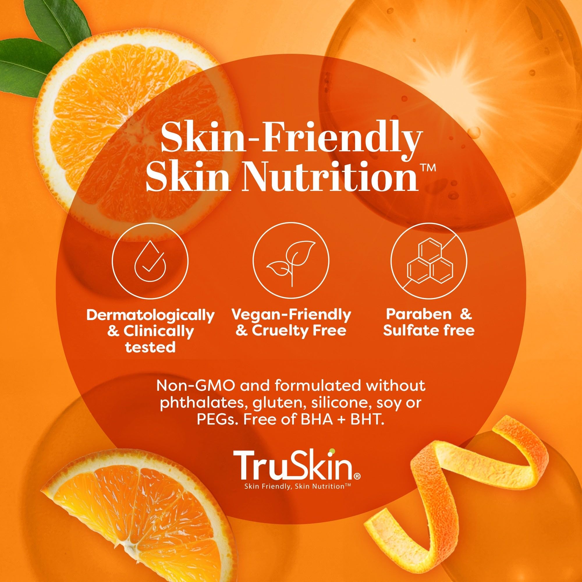 TruSkin Naturals Vitamin C Serum morning routine scene suggests daily use for brighter skin.