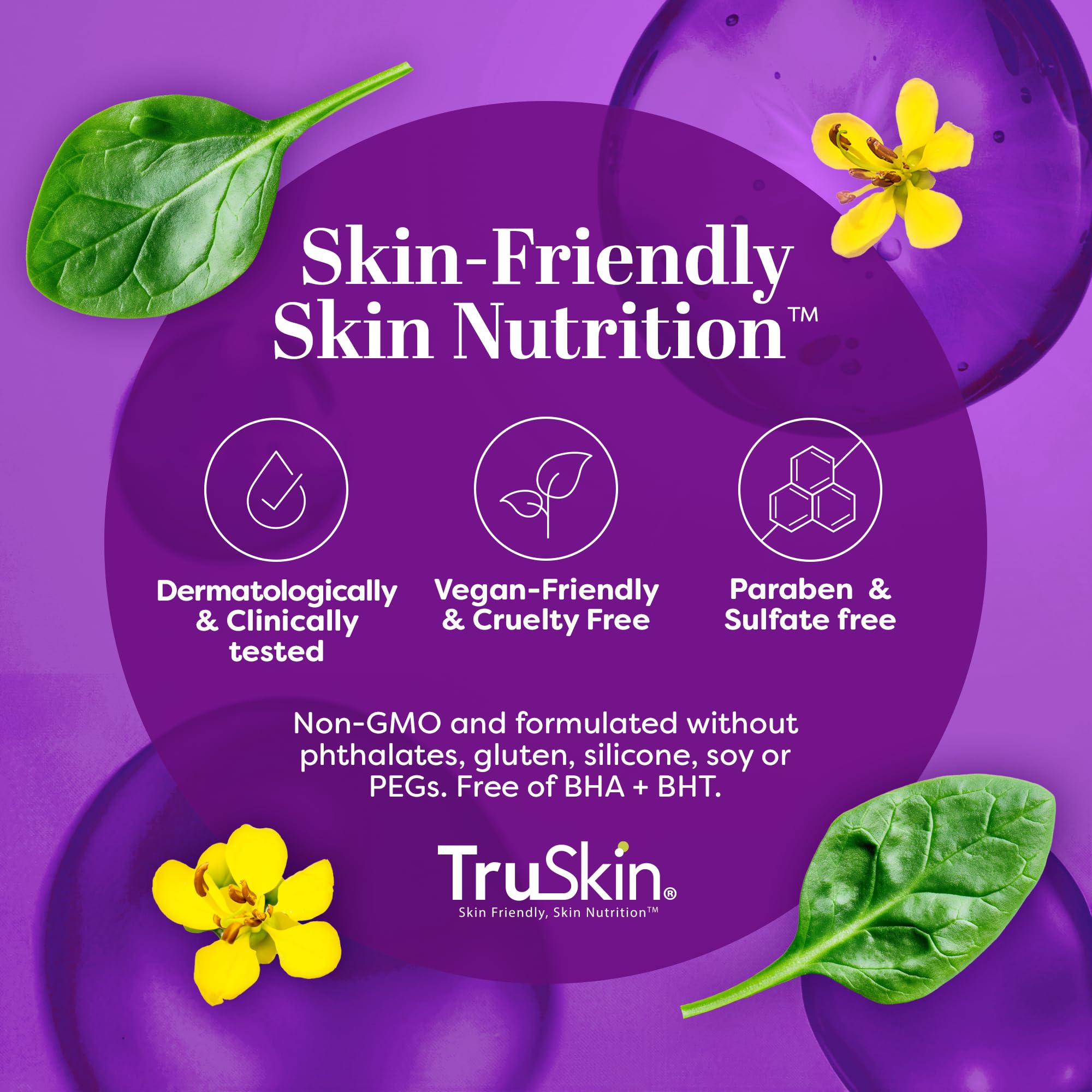 TruSkin niacinamide serum usa-manufactured badge signals trusted ingredients and cruelty-free sourcing