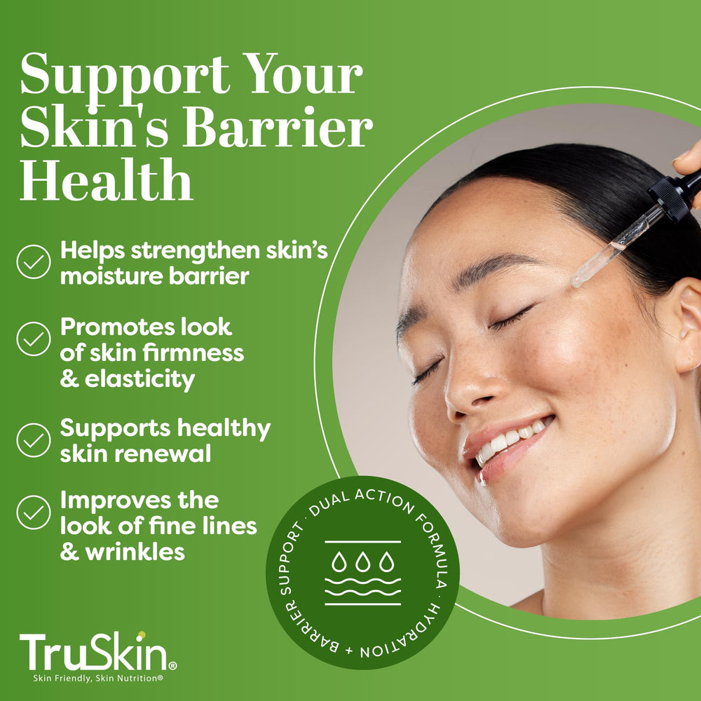 TruSkin Pro Collagen Serum texture close-up showing silky lightweight formula