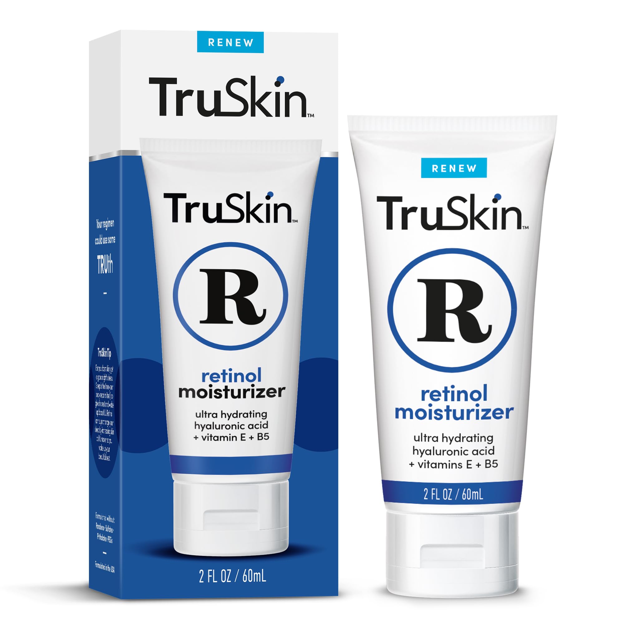 TruSkin retinol face moisturizer bottle-front for daily anti-aging care.