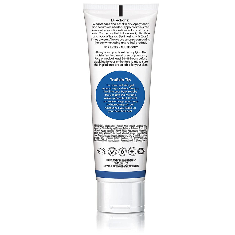 TruSkin moisturizer texture swatch reveals velvety cream for smoother skin