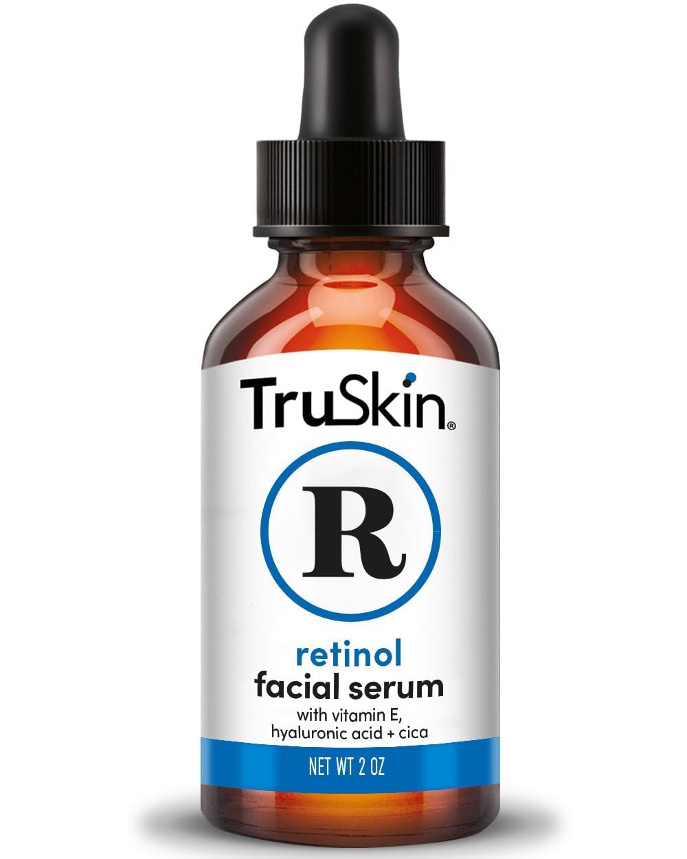 TruSkin Retinol Serum bottle closeup illustrating smoother skin texture