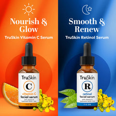 TruSkin Retinol serum bottle supports smoother texture and refined lines