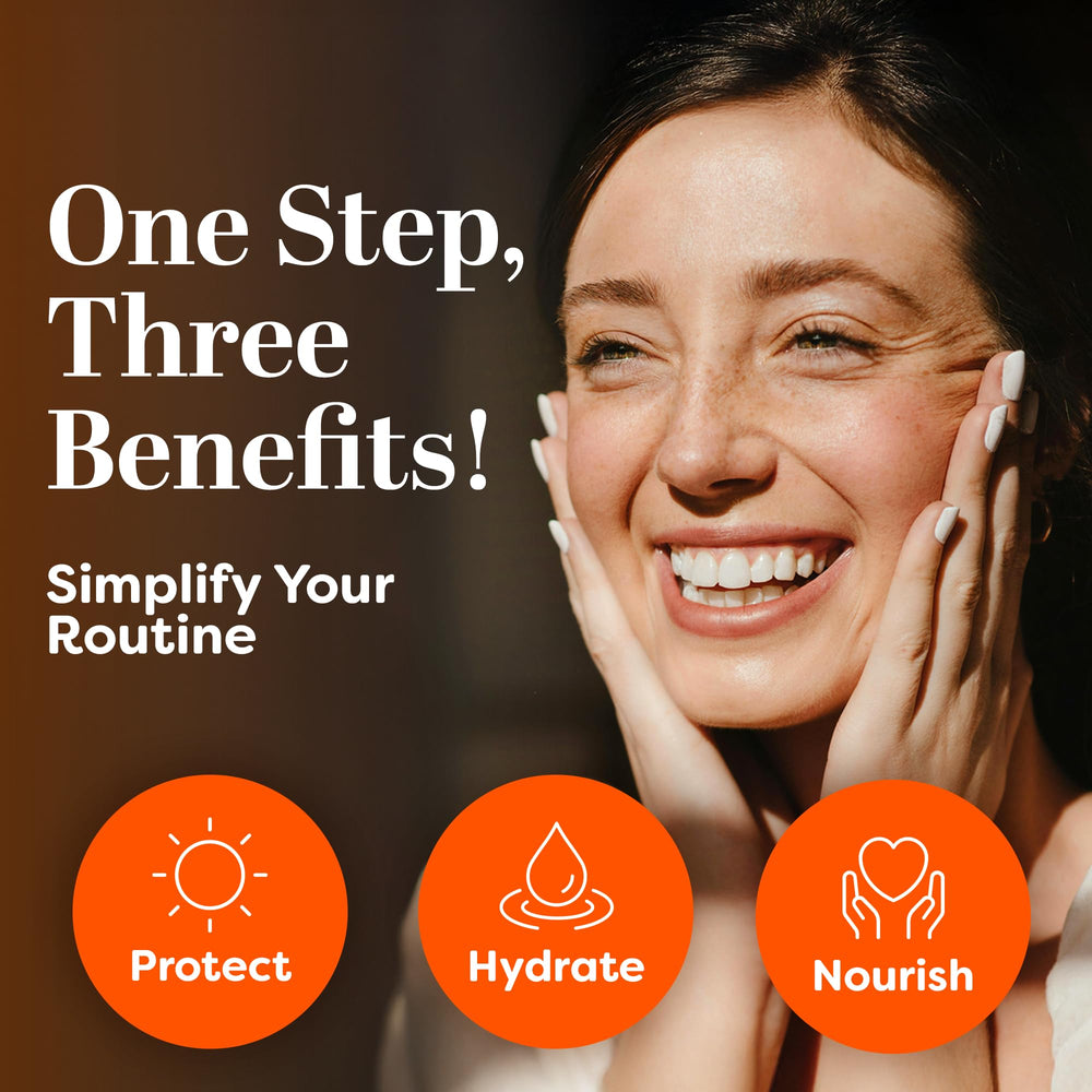 TruSkin Sunscreen Serum hyaluronic acid closeup showcases hydrating feel