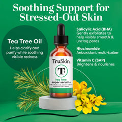 TruSkin acne serum dropper dispense shows precise application for targeted use