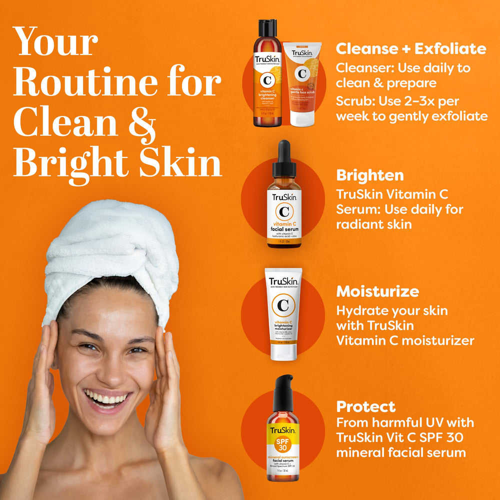 TruSkin Vitamin C Cleanser packaging with label details.
