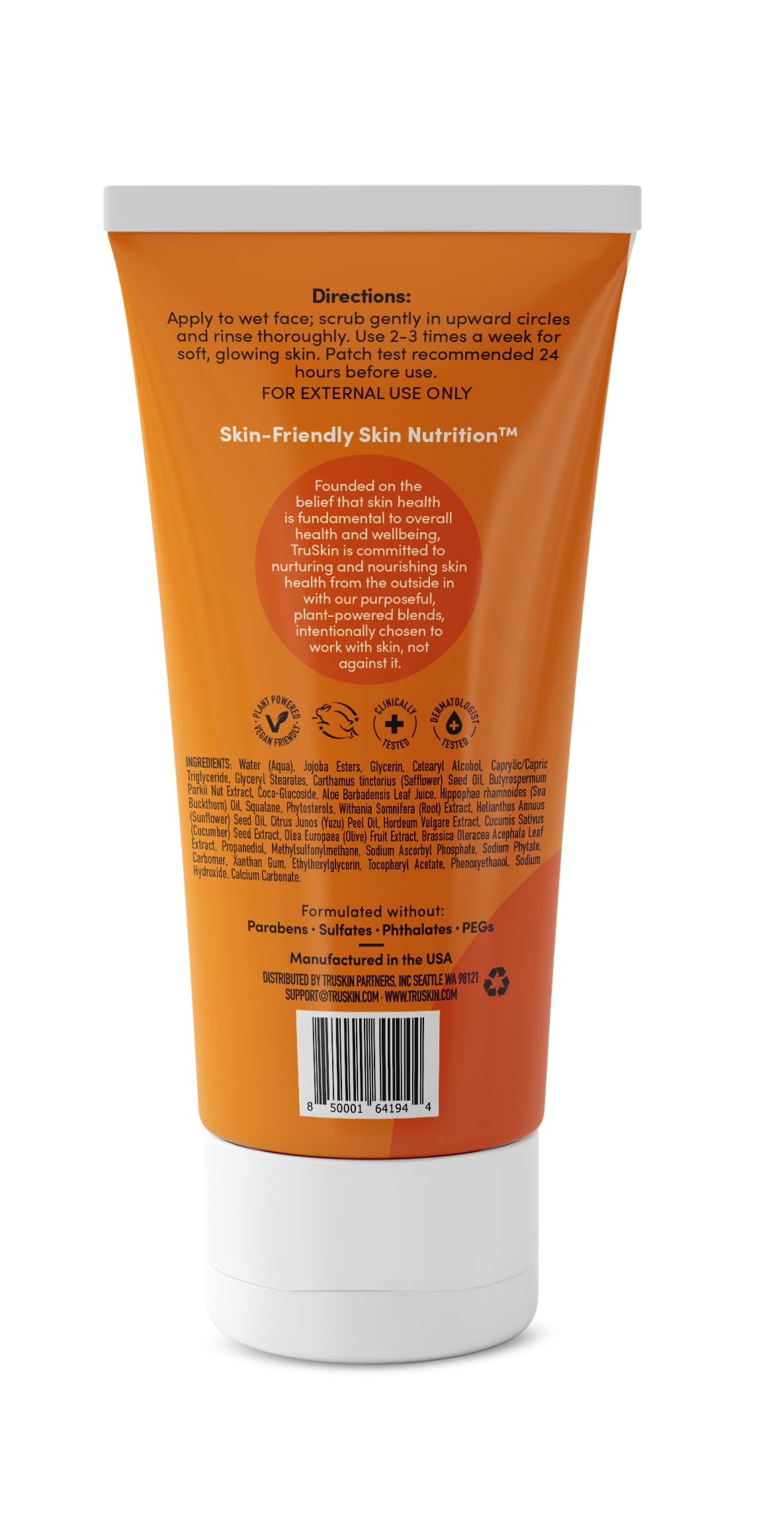 TruSkin Vitamin C Gentle Face Scrub finished-skin smooth with a bright, even tone possibility