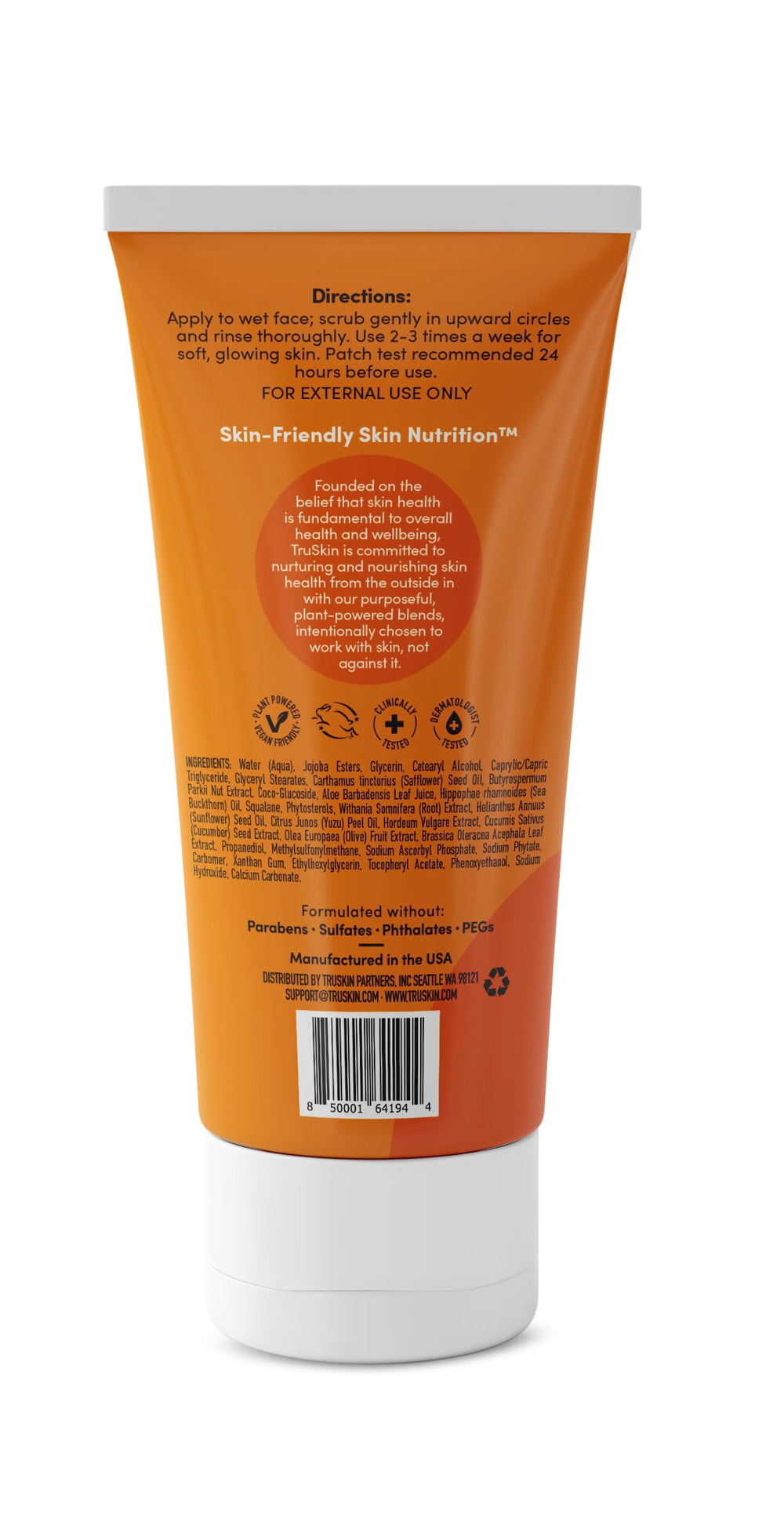 TruSkin Vitamin C Gentle Face Scrub finished-skin smooth with a bright, even tone possibility