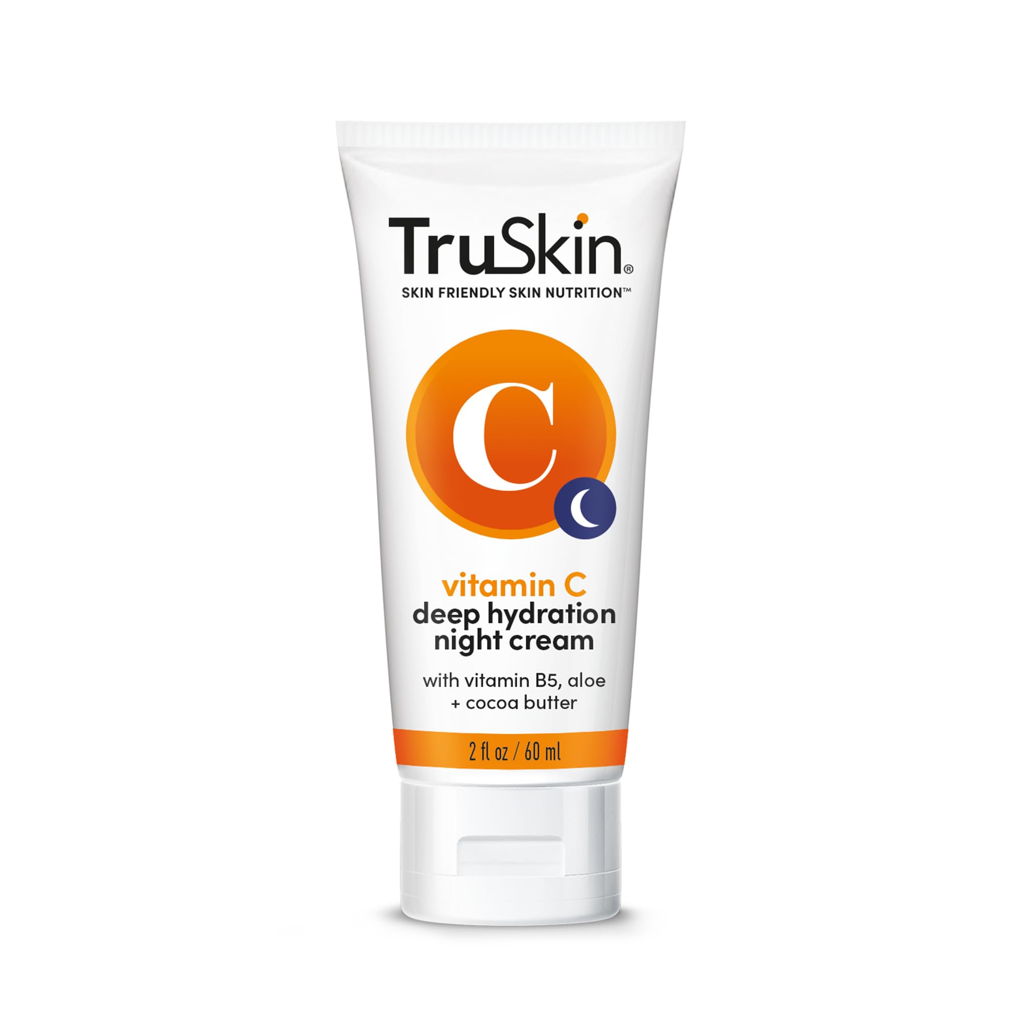 TruSkin Vitamin C Night Cream cocoa butter image hints at creamy moisture and comforting scent.