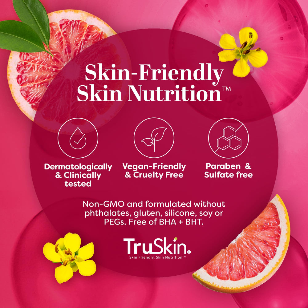 TruSkin Vitamin C Super Serum packaging highlighting cruelty-free and USA-made manufacturing.