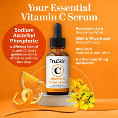 TruSkin Vitamin C Serum dropper close-up for potent antioxidant delivery