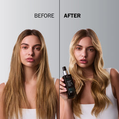 TRUSS Amino Heat Protection Spray on hair shows detangling before styling.